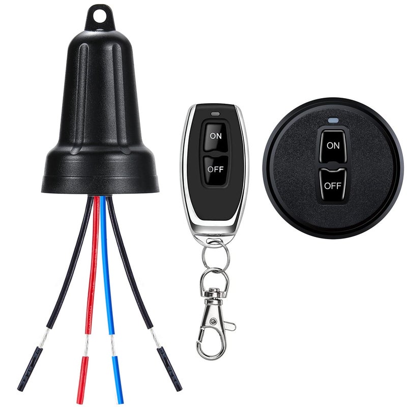 YETOR Waterproof Remote Switch,Mini Wireless Switch 5V/12V/48V/10A Relay,with 328FT Long Range for Lights,Motor, Fans,RV Lamps and Security Fields. - Image 1